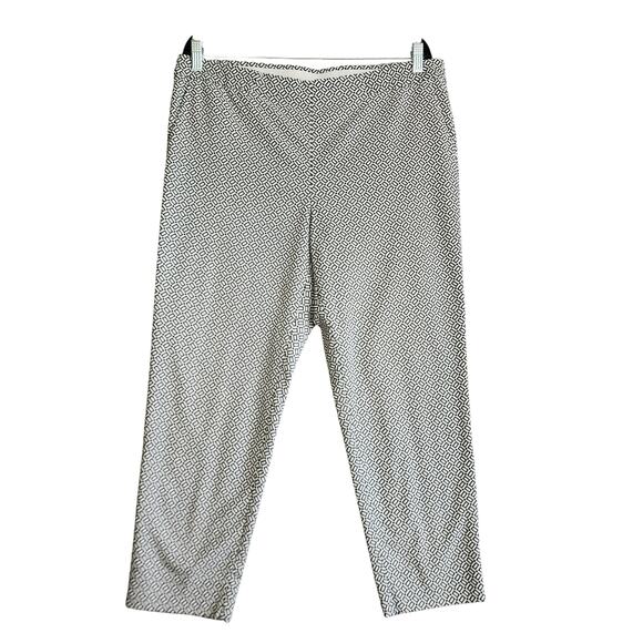 J. Jill Pants - J Jill Womens Essential Slim Ankle Pants Petite Size 16P Black White Geometric